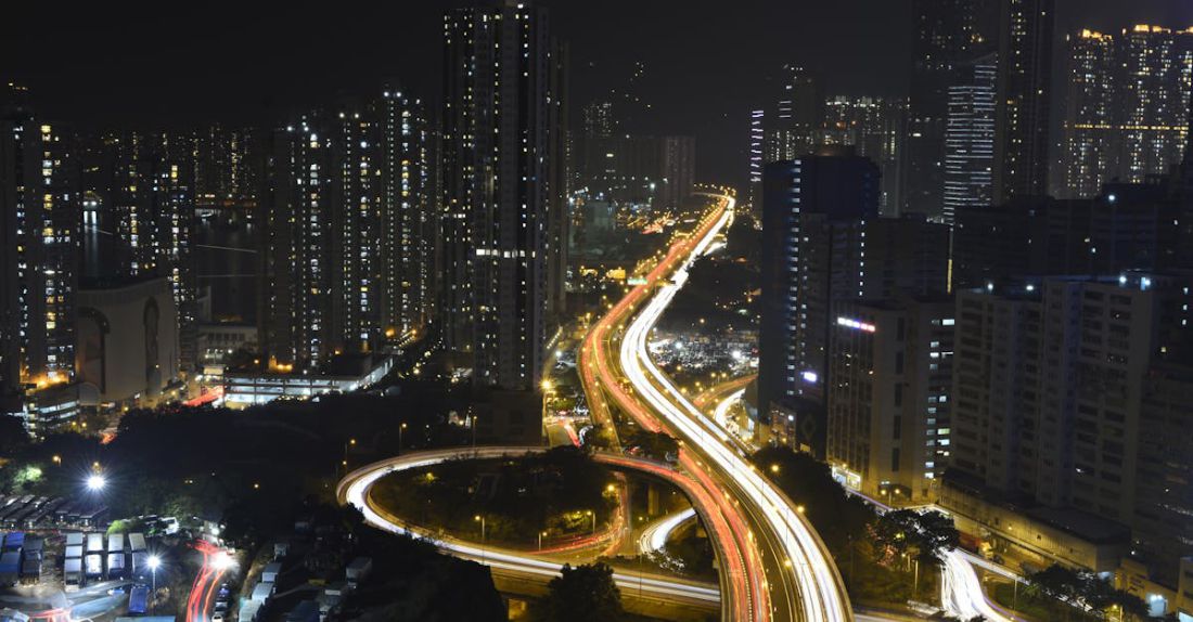 Light Rail - City Buildings during Nighttime
